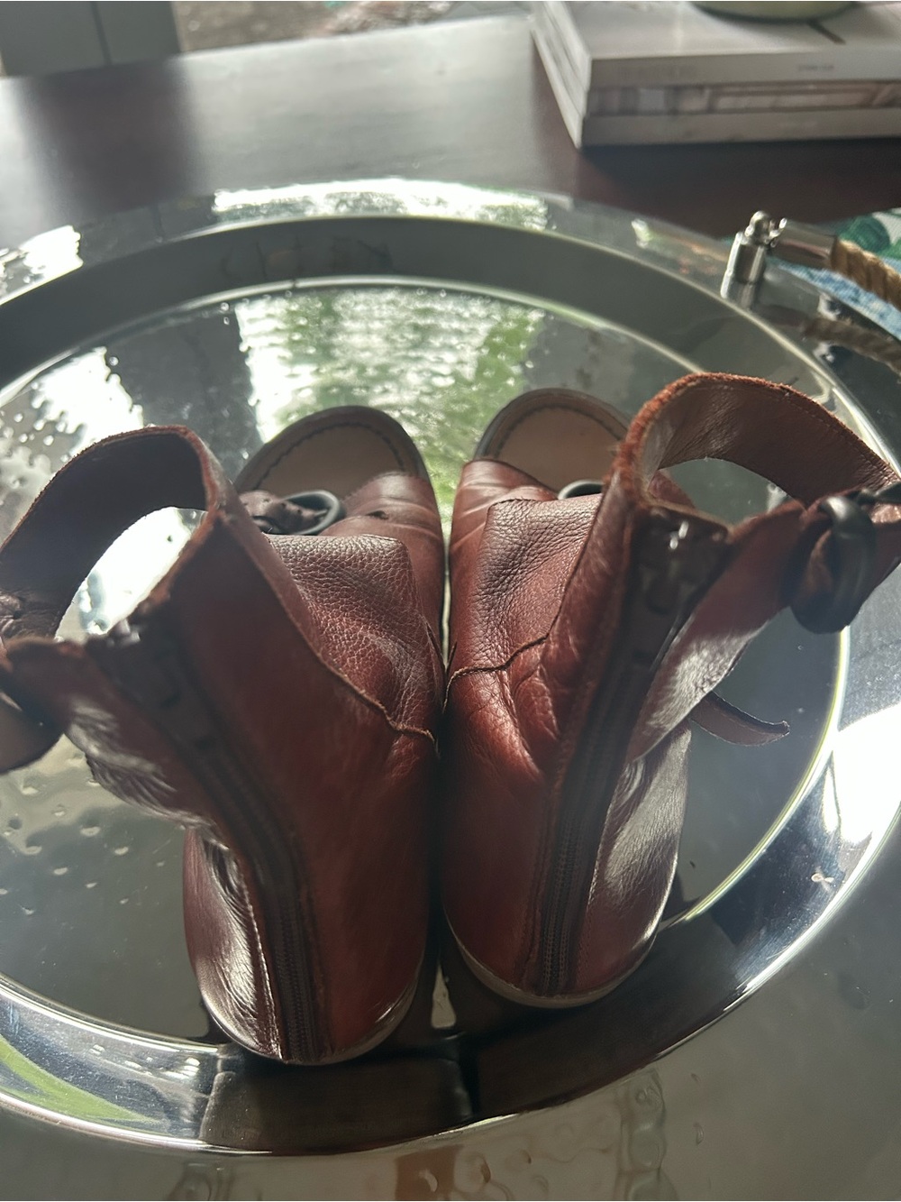Free People Gladiator Brown Leather Open-Toe Ankle Sandals